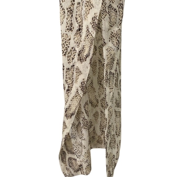 Chic Soul Entro Cream Snake Print Maxi Dress V-Neck Size 2X - Picture 4 of 7